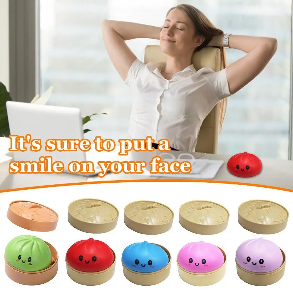 Giant Squishies Dumpling Bun Toy, Slow Rising Glitter Dumpling Stress Ball, Stress Relief Fidget Toy for Home Office Travel toys