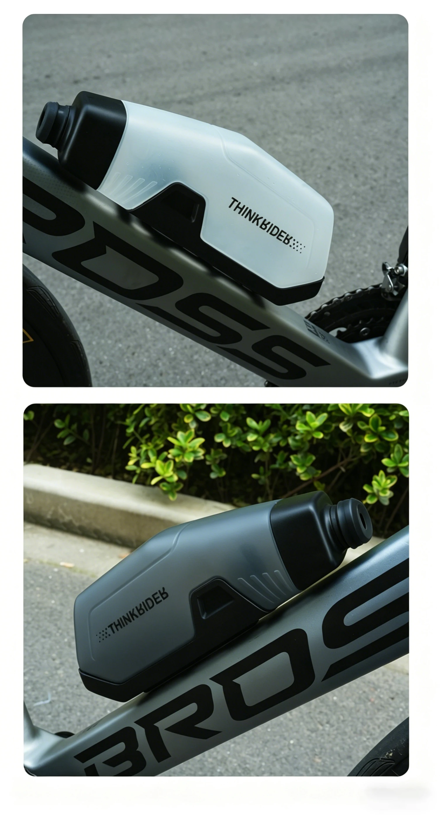 ThinkRider Aerodynamic Bicycle Bottle Cage Set, 650ml Bicycle Water Bottle, 1PSC, Suitable for Mountain Bike and Road Bike Frame
