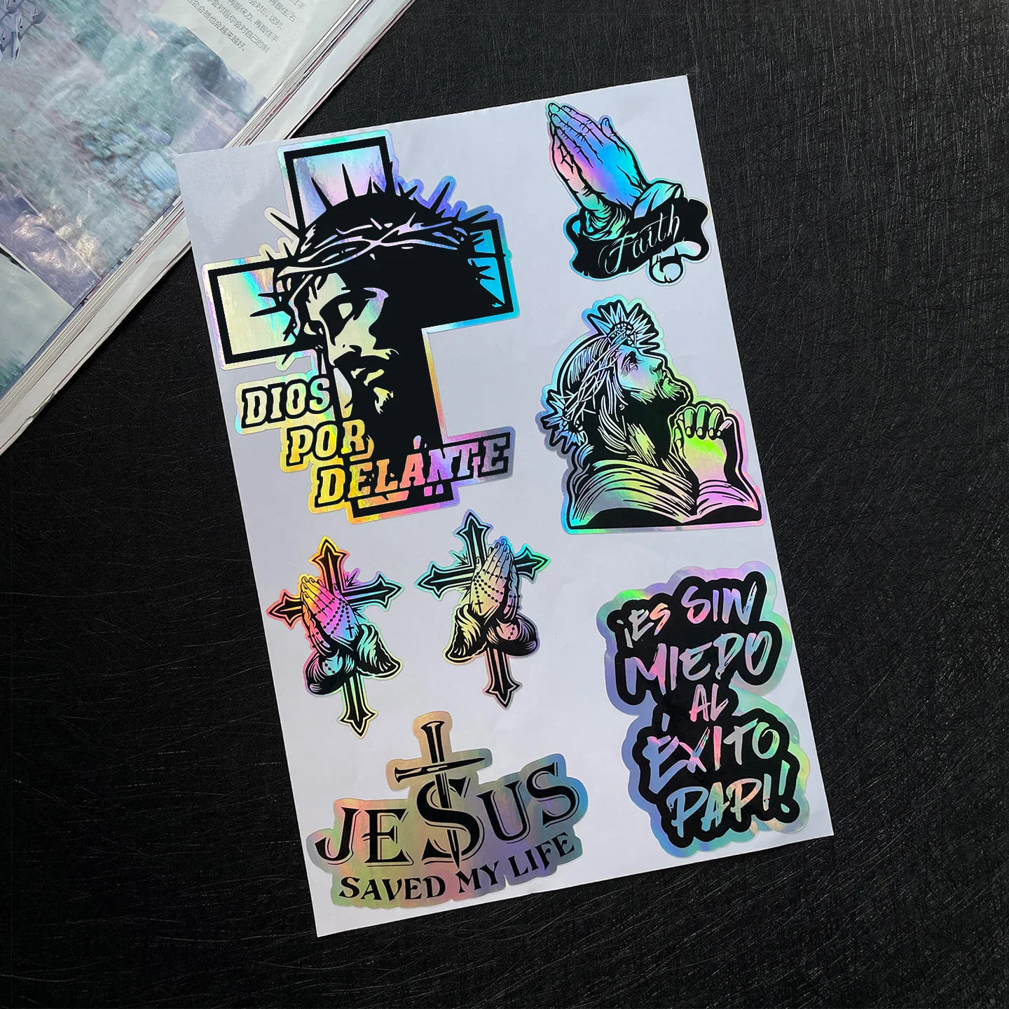 8 PCS/1Set Multiple Crosses Cross Motorcycle Stickers Moto Motor Scooter Body Helmet Fairing Fuel Tank Vinyl Accessories Decals