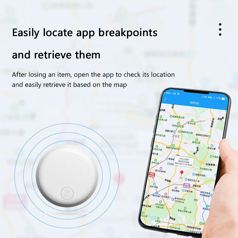 Mini Smart GPS Tracker Anti-Lost Reminder For Car Pets Kids Bag Air Tag Bluetooth Finder Tracking Device Locator For IOS Android