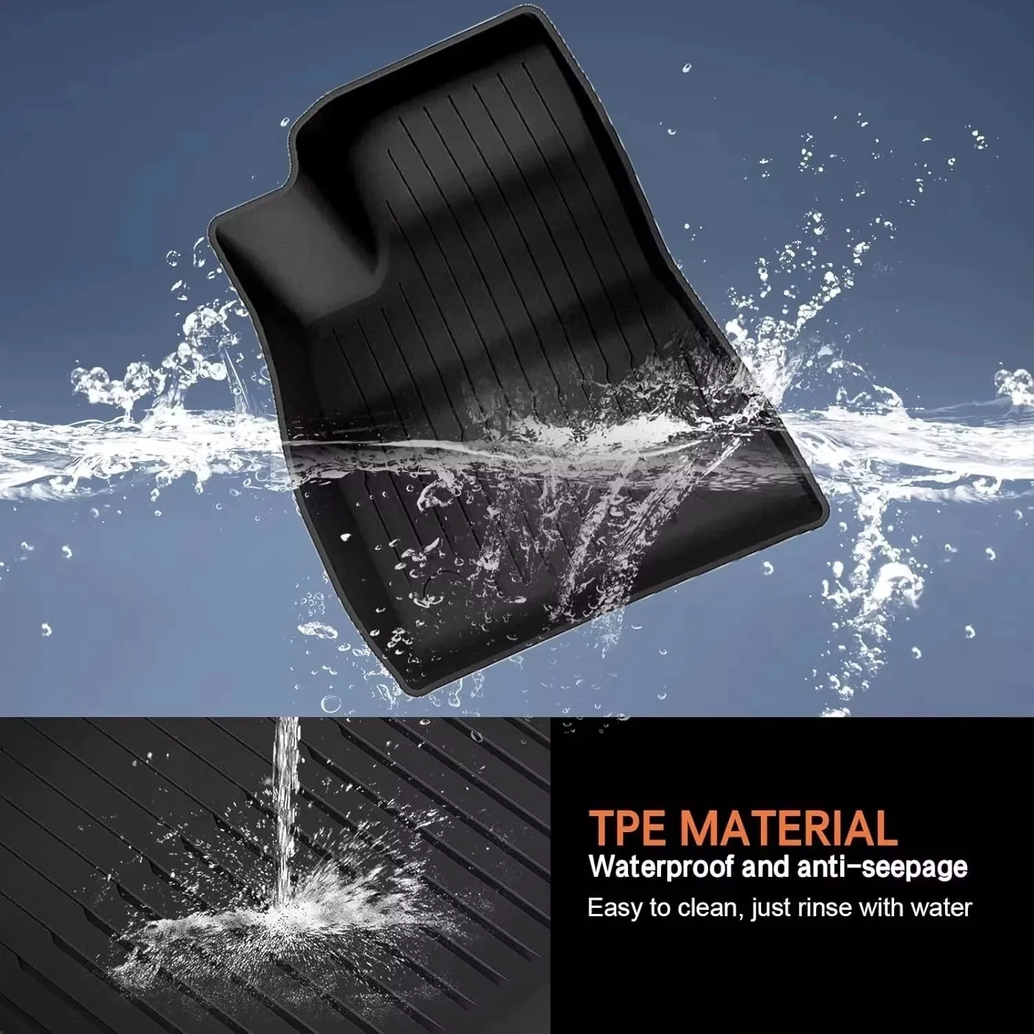TPE Car Floor Mats for New Tesla Model Y Standard 2025+ Waterproof Cargo Liner Non-Slip Trunk Mats Foot Pads Luggage Mat ModelY