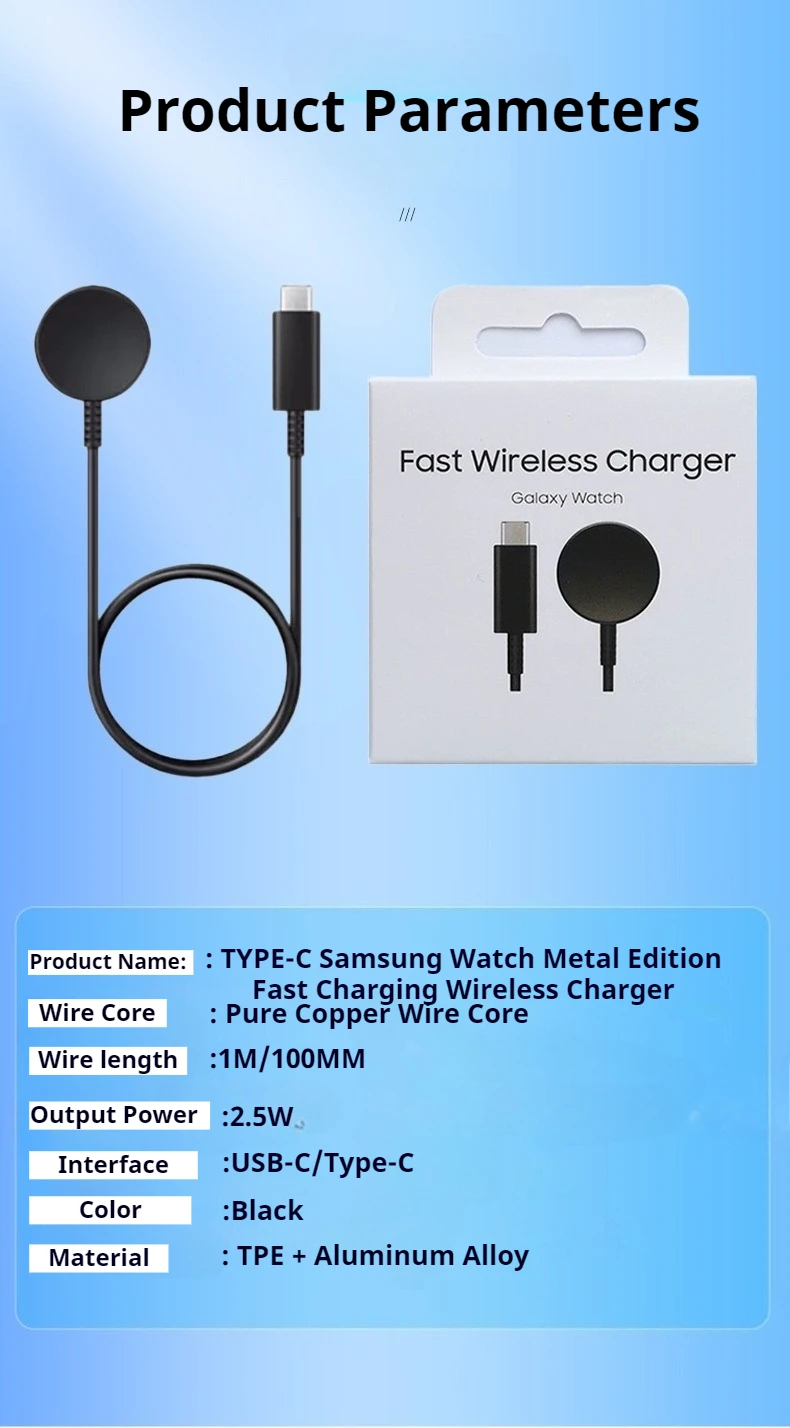 Magnetic Wireless Charger For SAMSUNG Galaxy Watch8/7/6Classic/5 Pro 4/3/2Active USB-C Fast Charging Stand Fast Charging Dock