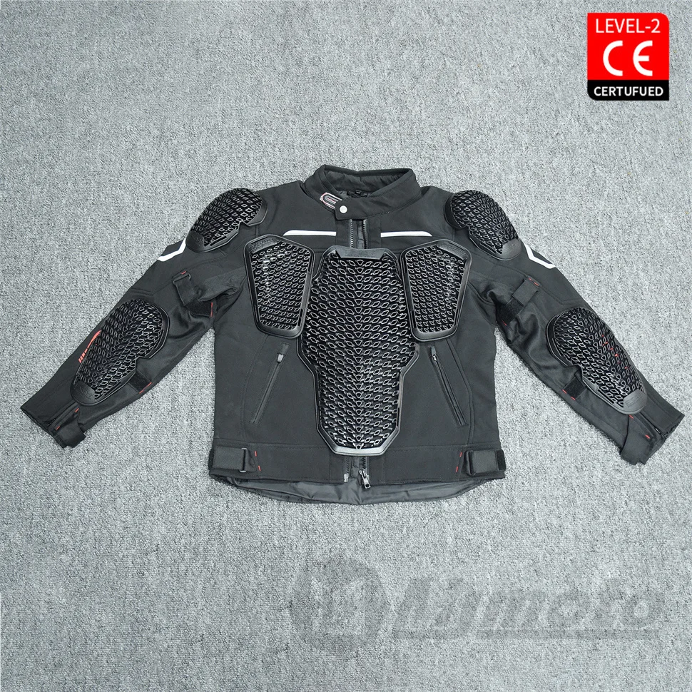 Motorcycle Protector Armor Anti-Shock Back Pad CE Level 2 Riding Shoulder Elbow Knee Pads Built-in Guard Gear for Riding Safety