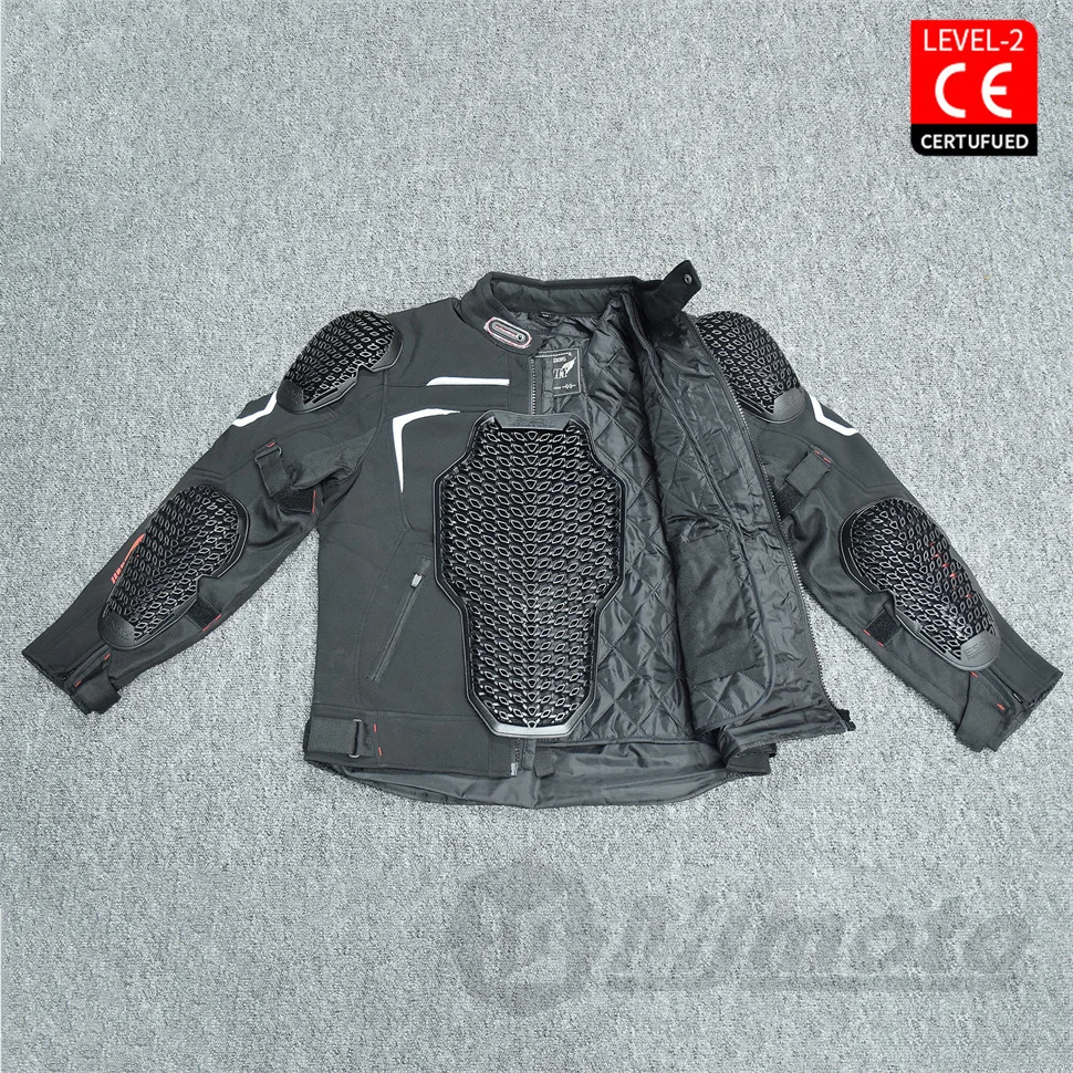 Motorcycle Protector Armor Anti-Shock Back Pad CE Level 2 Riding Shoulder Elbow Knee Pads Built-in Guard Gear for Riding Safety