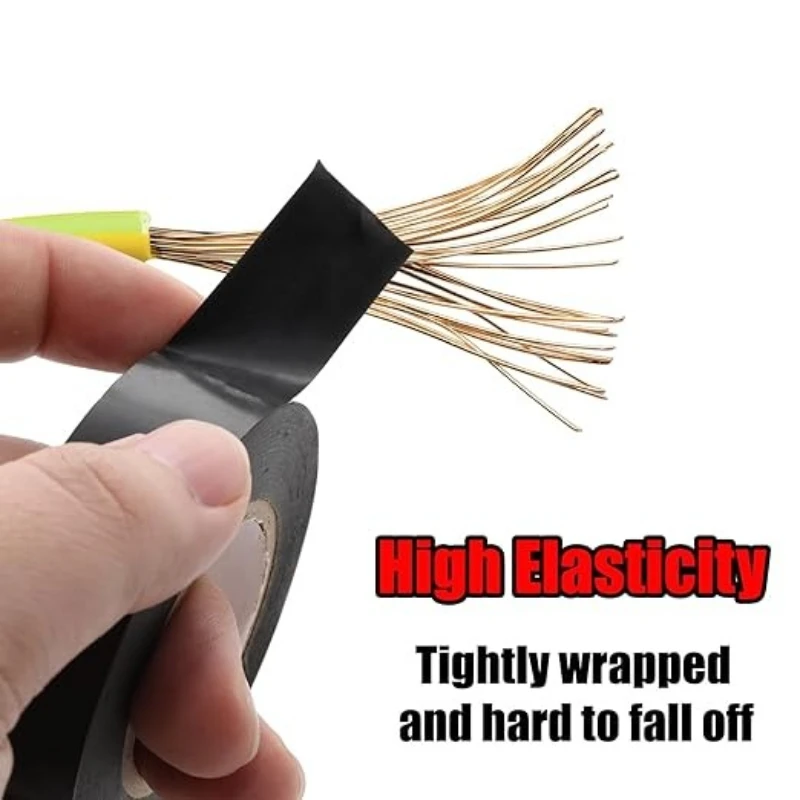 Black Electrical Tape Insulation Tape Electrical Insulating Tape Strong Adhesive Wire Harness Tapes Electrical Wiring Waterproof