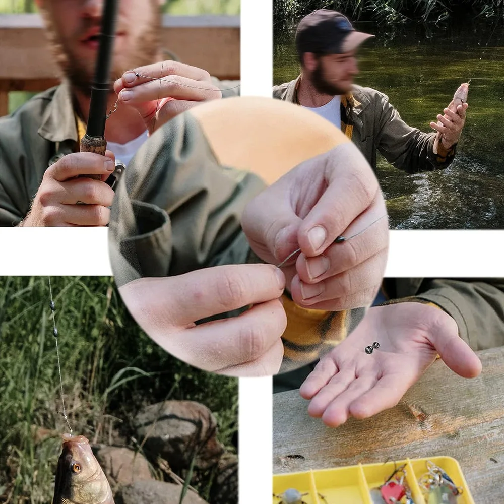 50pcs 0.5g-5g Round Split Shot Fishing Weights Lead Sinker Fishing Weight Removable Round Fishing Sinkers for Deep Water Fishing