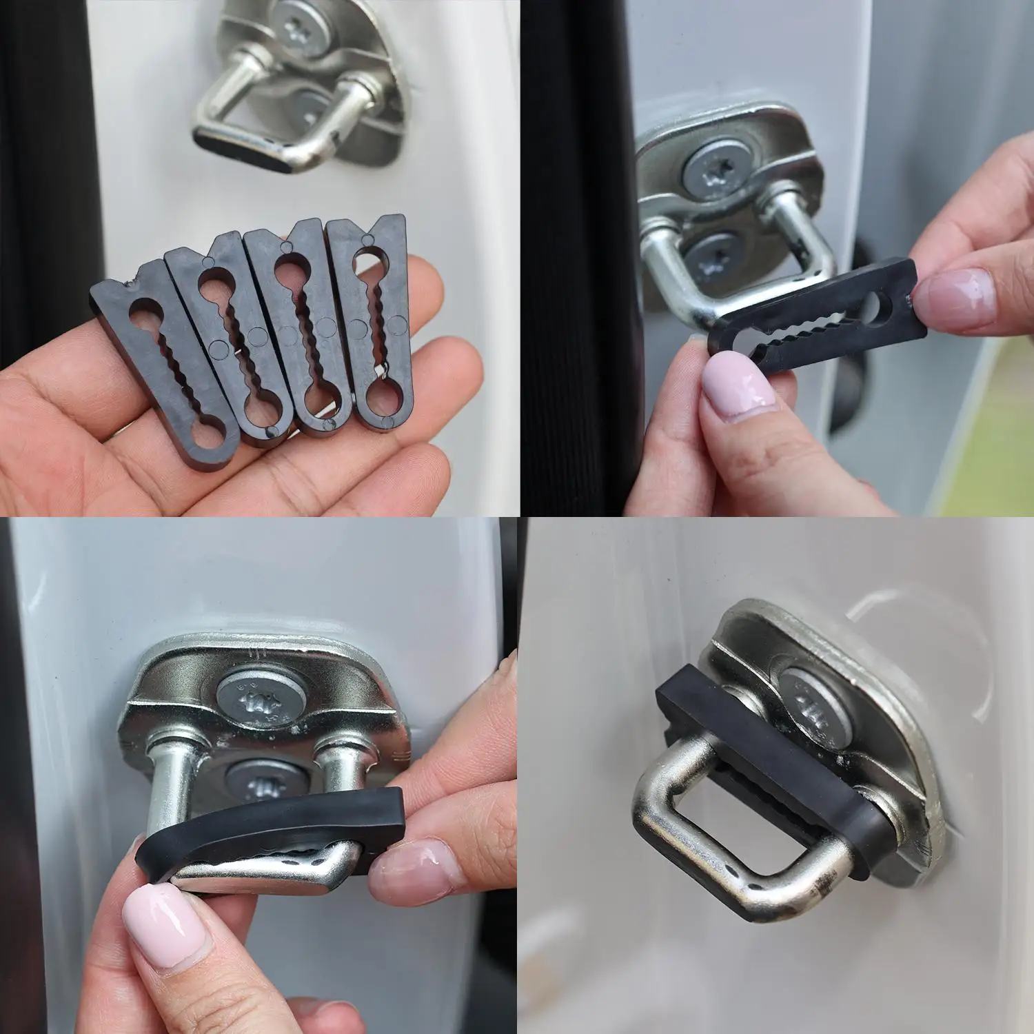 Soft Silicone Auto Door Lock Damper Buffer Pad Shock Absorber Anti Noise Soundproof Gasket Protection Sticker Accessories Kit