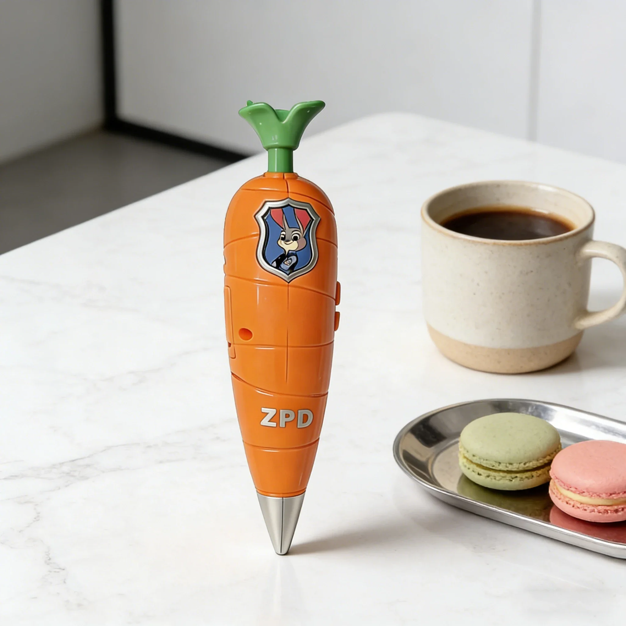 @# NEW Disney Zootopia 2 Carrot Recorder Pen | Judy & Nick Style for Kids | 60s Mini Recorder | 2-in-1 Gel Pen Stationery-----