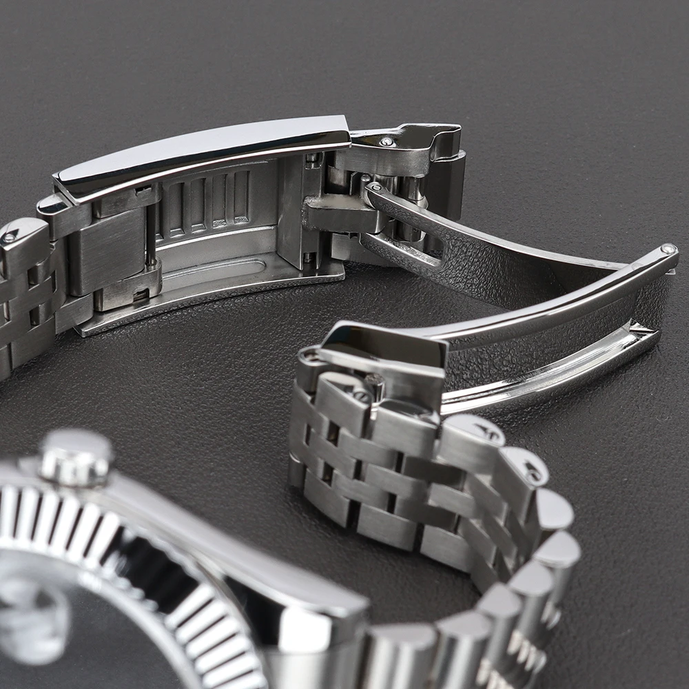 36mm/39mm Watch Case Glide Lock Bracelet Sapphire Crystal Glass For DJ SK NH35 NH36 NH34NH70 Miyota8215 Movement Air King Oyster