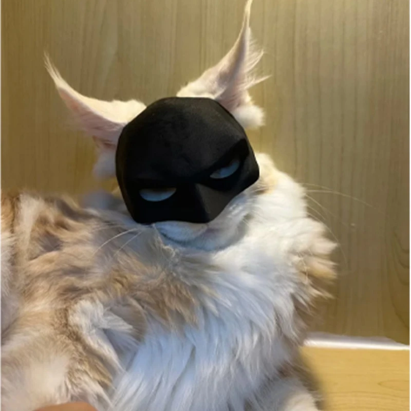 Cat Avenger Mask Bat Halloween 3D Printed Cosplay Hat Cat Funny Toys Photos Props Pet Accessories