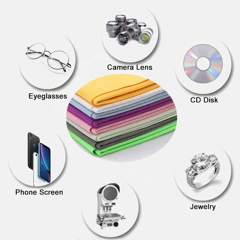 5/15/30Pieces of High-quality Microfiber Glasses Cleaning Cloth Suede Glasses Cleaner Mobile Phone Screen Glasses Cleaning Wipes