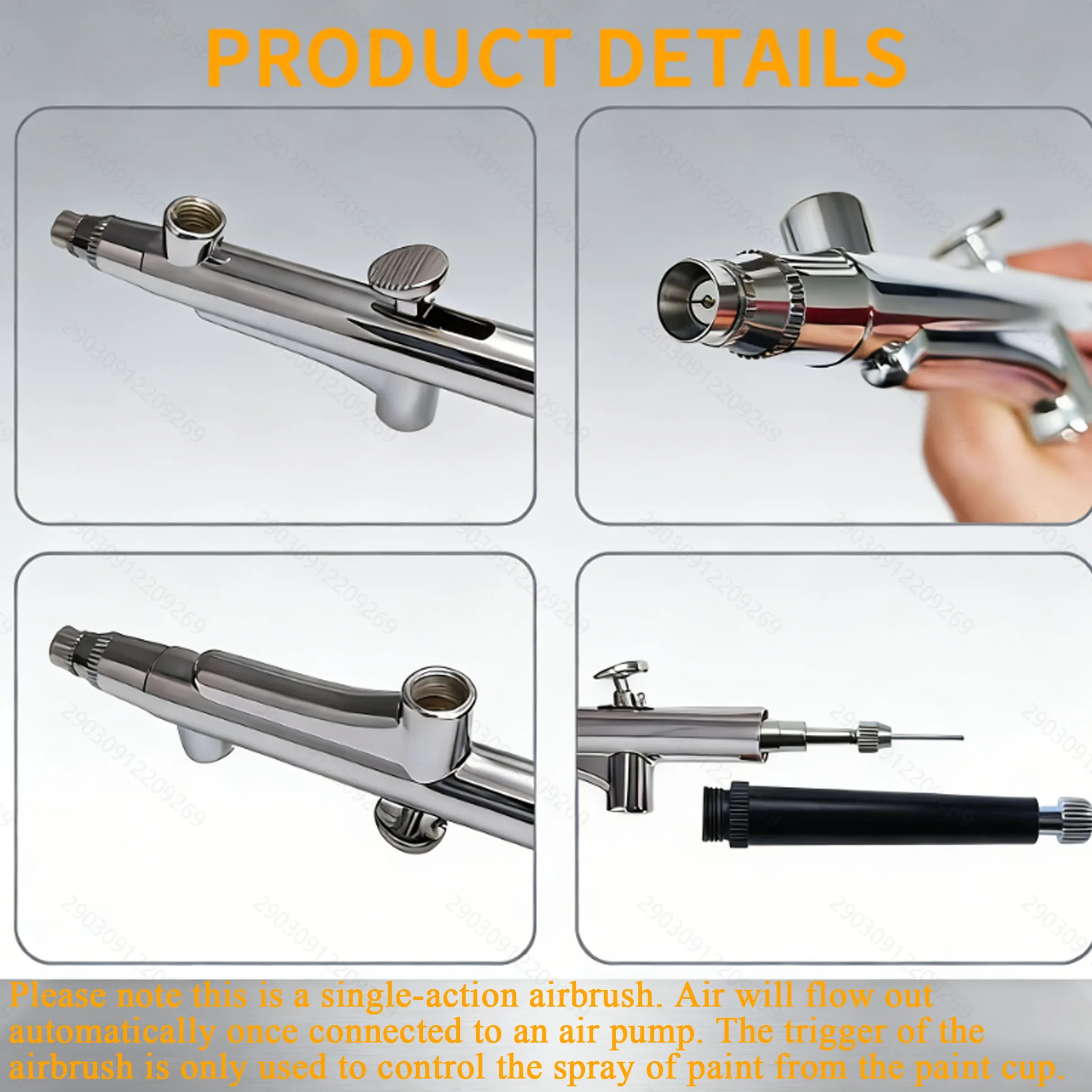 0.3mm Nozzle Portable Single-Action Airbrush Pen – Easy to Use, Versatile Spray Gun for Nail Art, Model Painting and Crafts