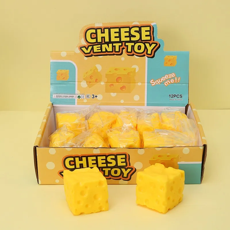 & Cheese Squishy Toy Simulation Cheese Squeeze Toy Soft Cute Decompressing Pinching Cheese Sticky Slow Rebound for Adults Toy