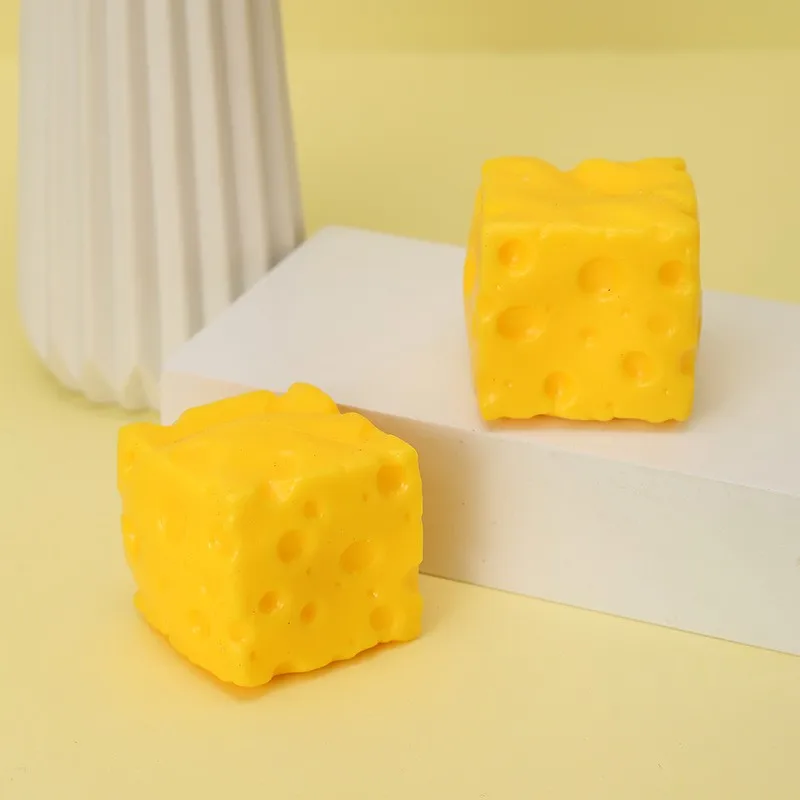 & Cheese Squishy Toy Simulation Cheese Squeeze Toy Soft Cute Decompressing Pinching Cheese Sticky Slow Rebound for Adults Toy