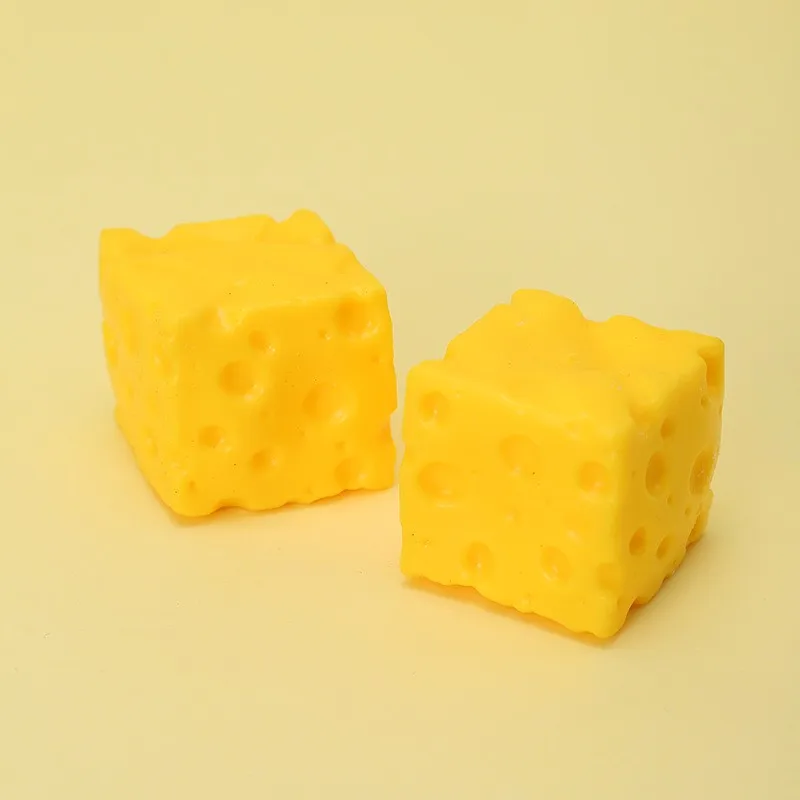 & Cheese Squishy Toy Simulation Cheese Squeeze Toy Soft Cute Decompressing Pinching Cheese Sticky Slow Rebound for Adults Toy