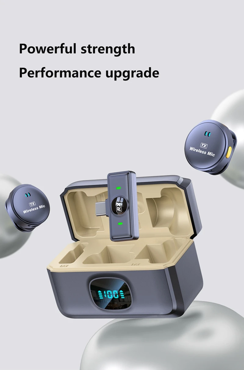 2.4GHz Wireless Lavalier Microphone - Magnetic Suction Design with Charging Case Mini Portable For Video Recording 2026 NEW