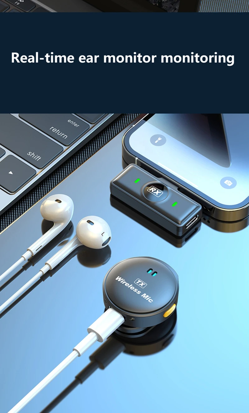 2.4GHz Wireless Lavalier Microphone - Magnetic Suction Design with Charging Case Mini Portable For Video Recording 2026 NEW