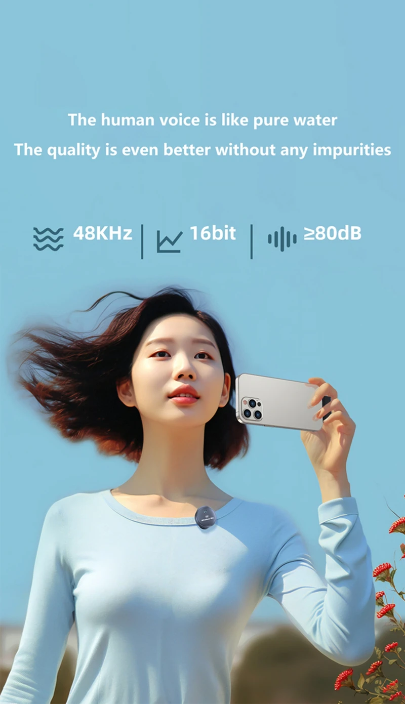 2.4GHz Wireless Lavalier Microphone - Magnetic Suction Design with Charging Case Mini Portable For Video Recording 2026 NEW