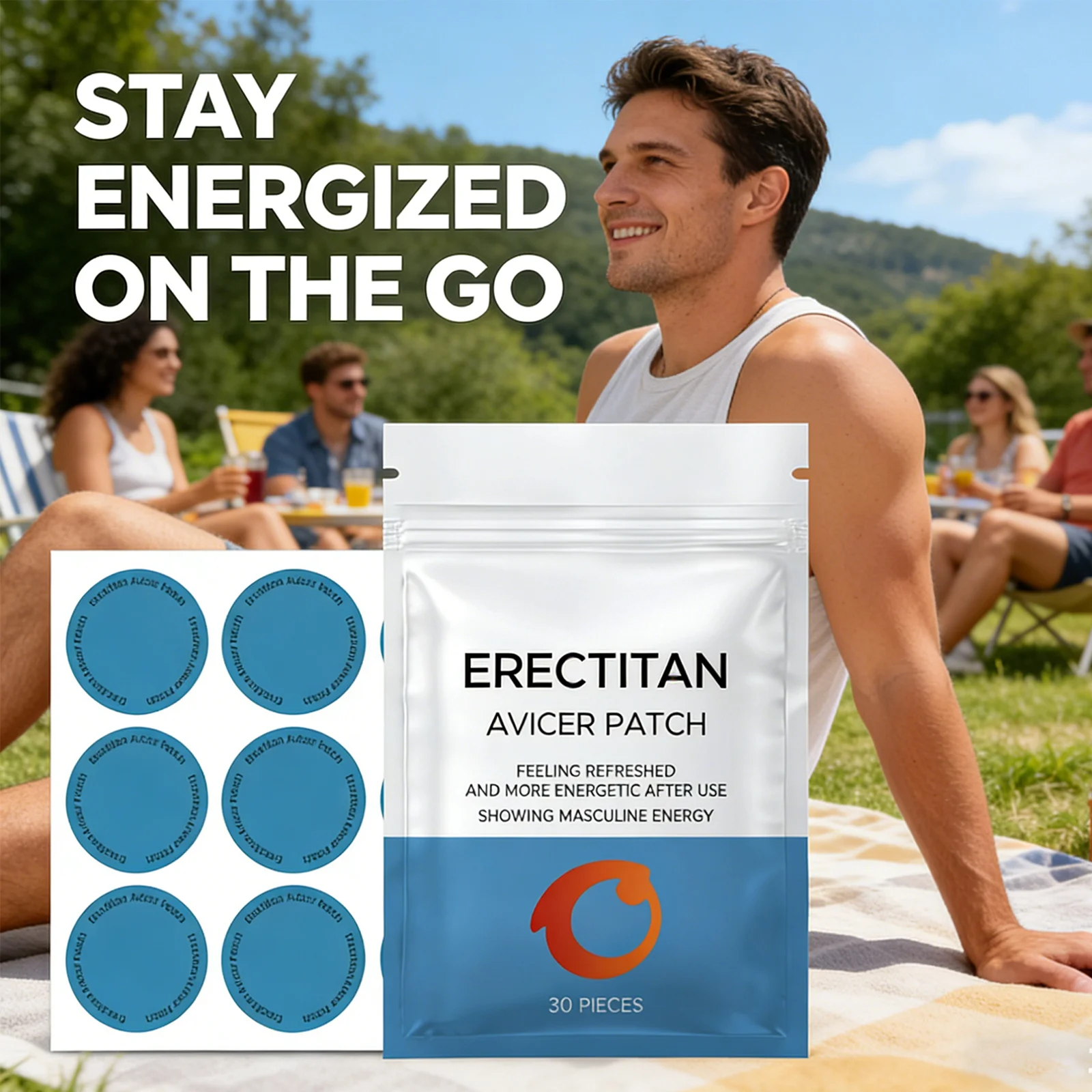 Male Nursing Comprehensive Patch Showing Masculine Energy Maintain Male Functional Vitality Refreshing Daily Body Care Patches