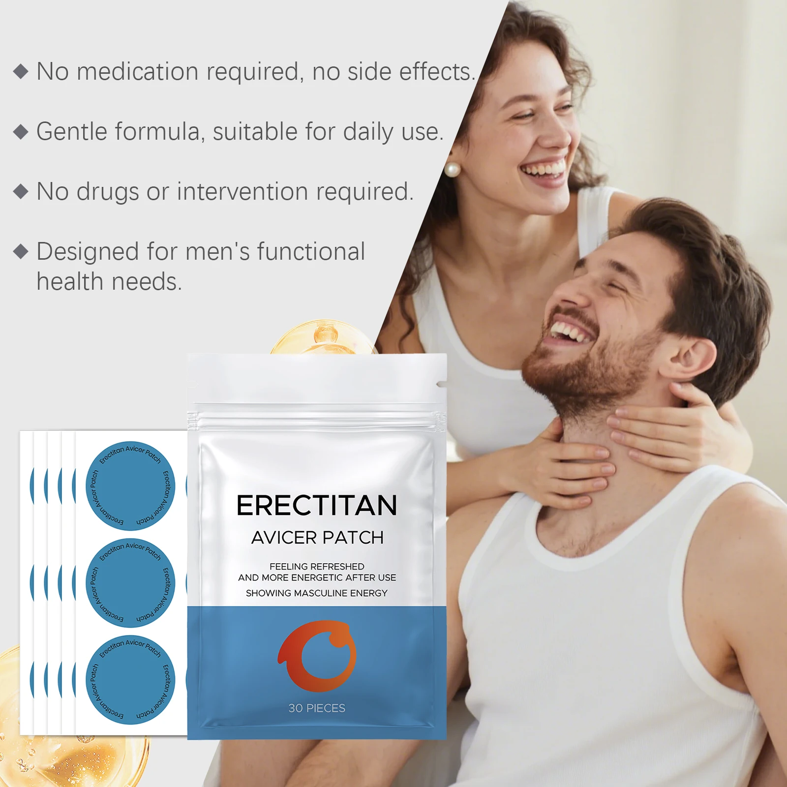 Male Nursing Comprehensive Patch Showing Masculine Energy Maintain Male Functional Vitality Refreshing Daily Body Care Patches