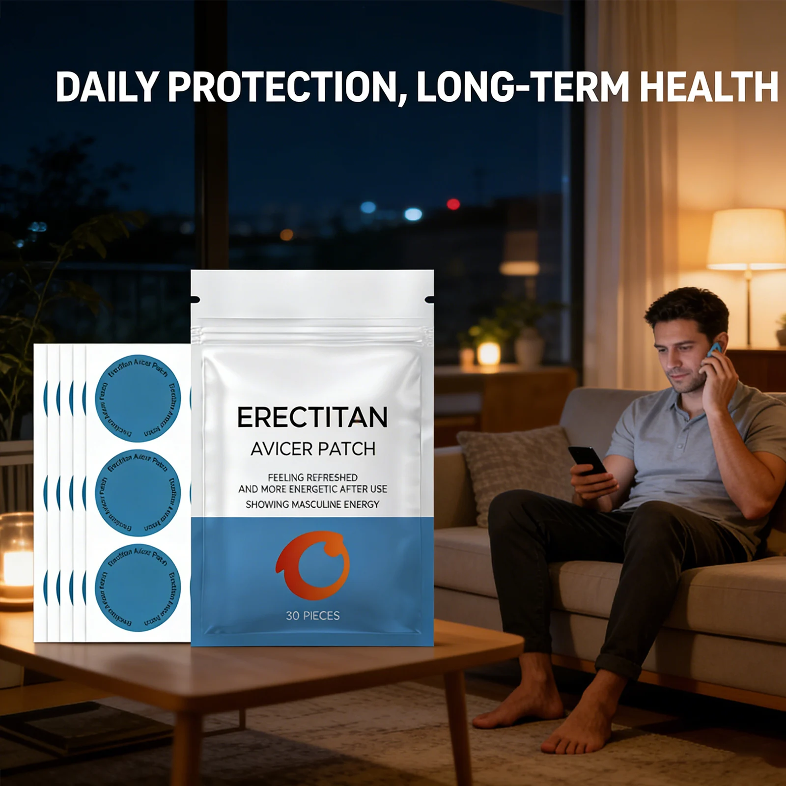 Male Nursing Comprehensive Patch Showing Masculine Energy Maintain Male Functional Vitality Refreshing Daily Body Care Patches