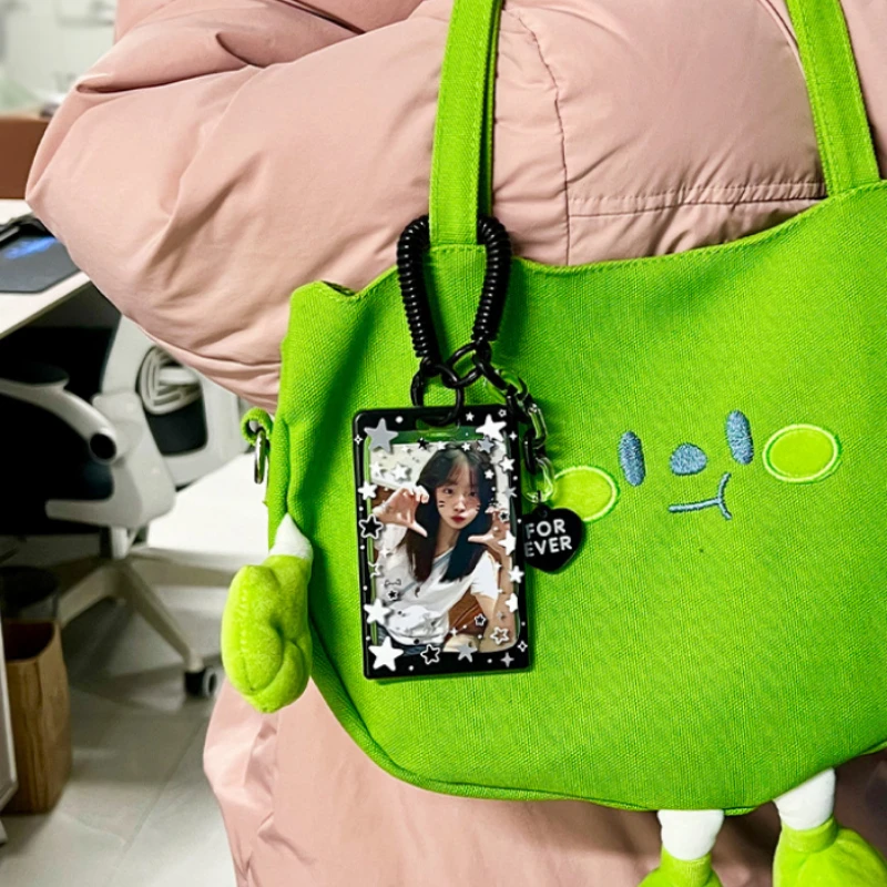 Star Sliding Cover Card Holder Transparent Portable ID Protector Kpop Photocard Photo Case