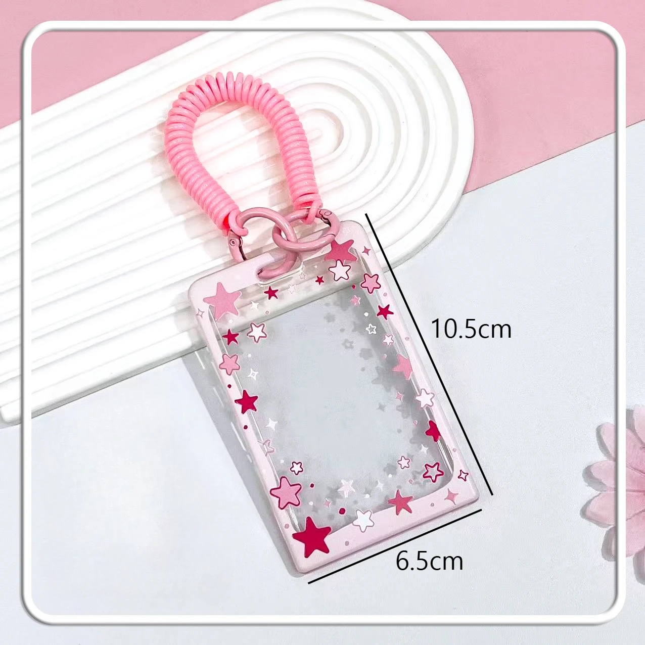 Star Sliding Cover Card Holder Transparent Portable ID Protector Kpop Photocard Photo Case