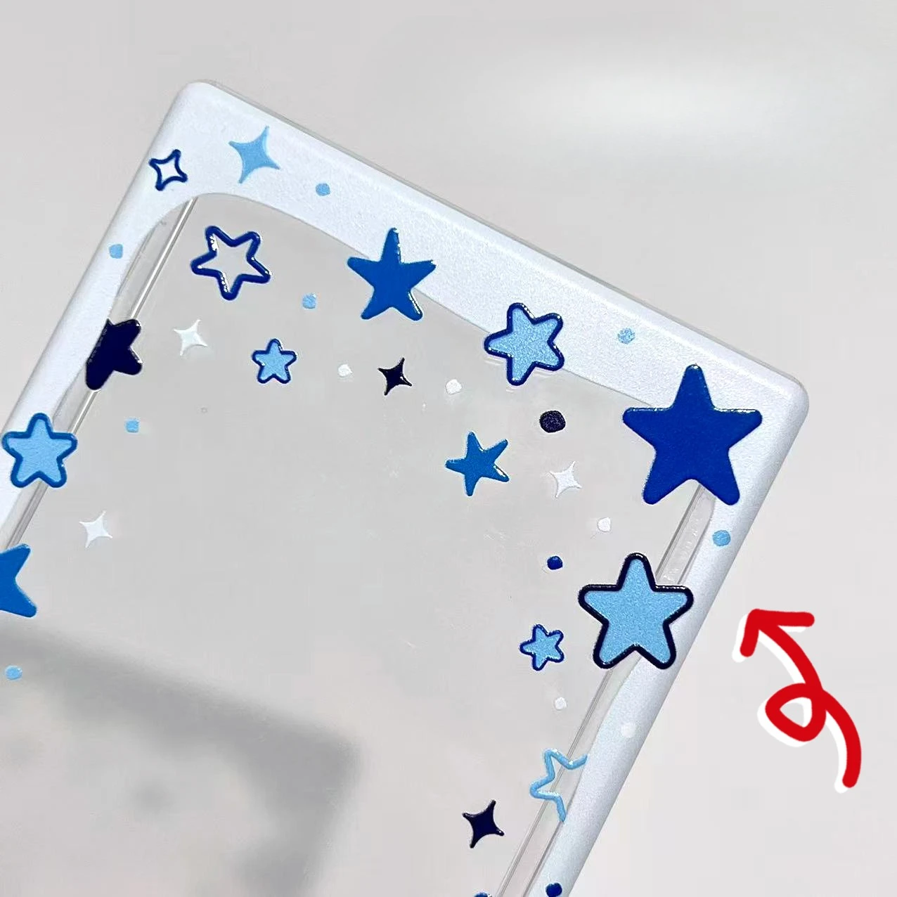 Star Sliding Cover Card Holder Transparent Portable ID Protector Kpop Photocard Photo Case