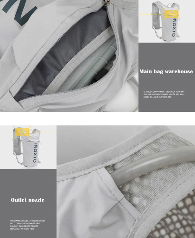 5L Breathable Hydration Vest, Lightweight Running Backpack for Cycling, Jogging, Marathon, Hiking, Climbing, And Outdoor Sports
