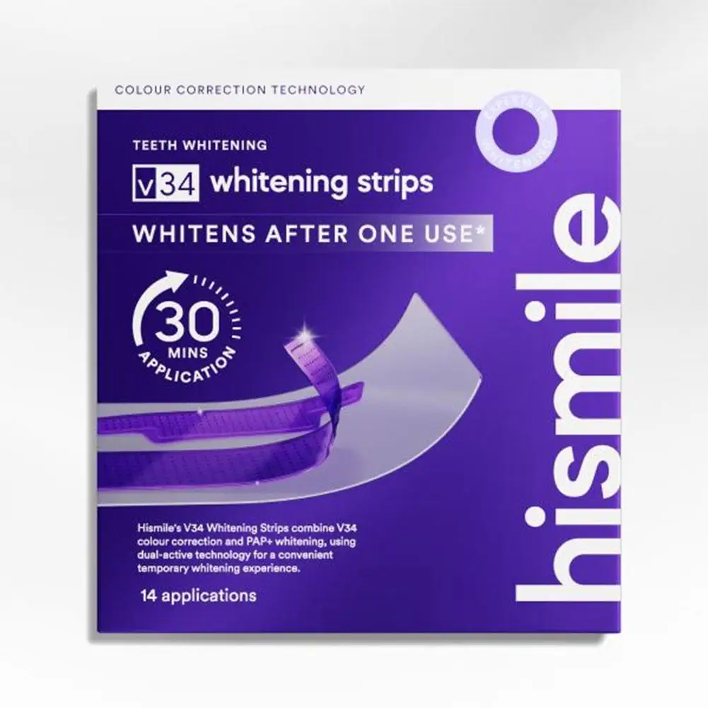 Purple Teeth Whitening Strip for Teeth Correction & Stain Removal Clean Plaque Restore White Teeth Gentle Daily Oral Dental Care
