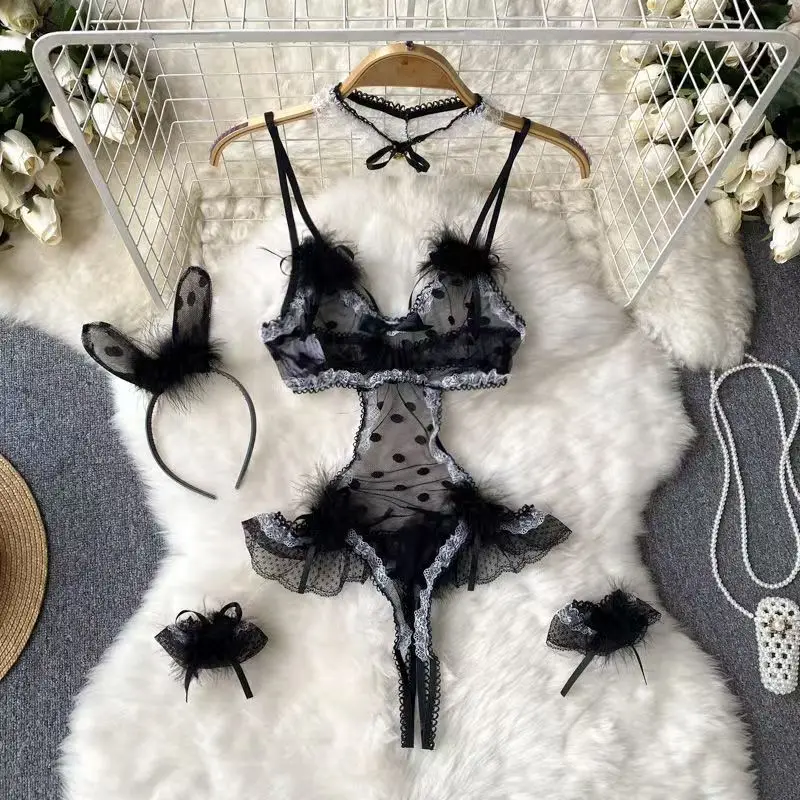 Women Leopard Print Velour Bodysuits Fashion One Piece Combination Halter Vintage Bodycon Sexy Onesie Lingerie Comfortable New