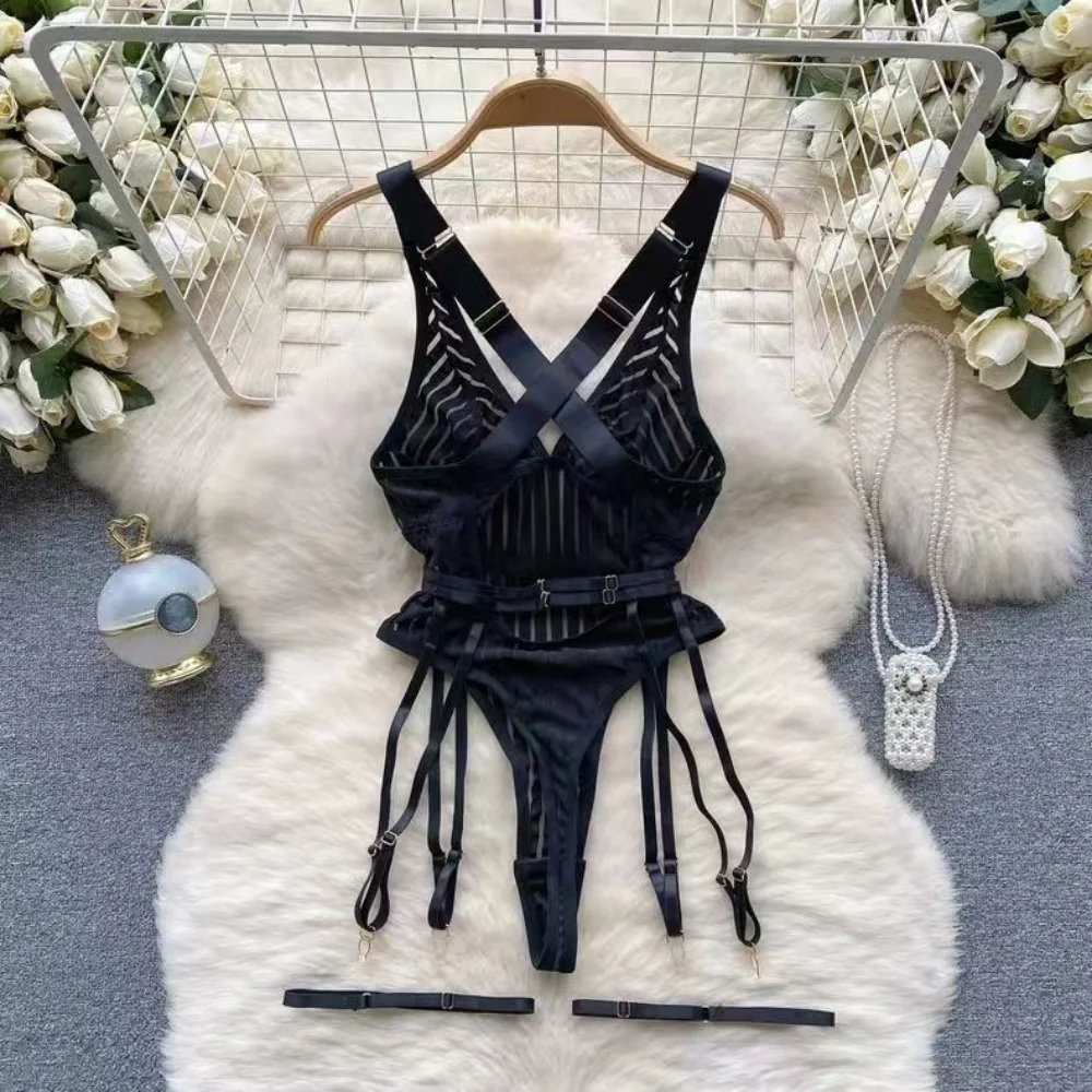 Women Leopard Print Velour Bodysuits Fashion One Piece Combination Halter Vintage Bodycon Sexy Onesie Lingerie Comfortable New
