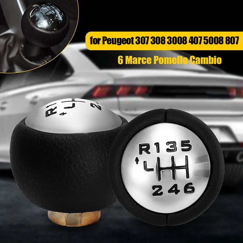 Car 5/6 Speed Gear Shift Lever Knob Head for Peugeot 307 308 3008 407 5008 807 Citroen C3 C4 C8