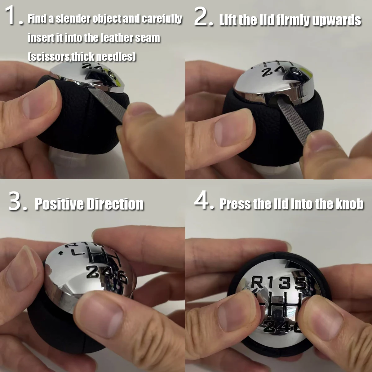 Car 5/6 Speed Gear Shift Lever Knob Head for Peugeot 307 308 3008 407 5008 807 Citroen C3 C4 C8