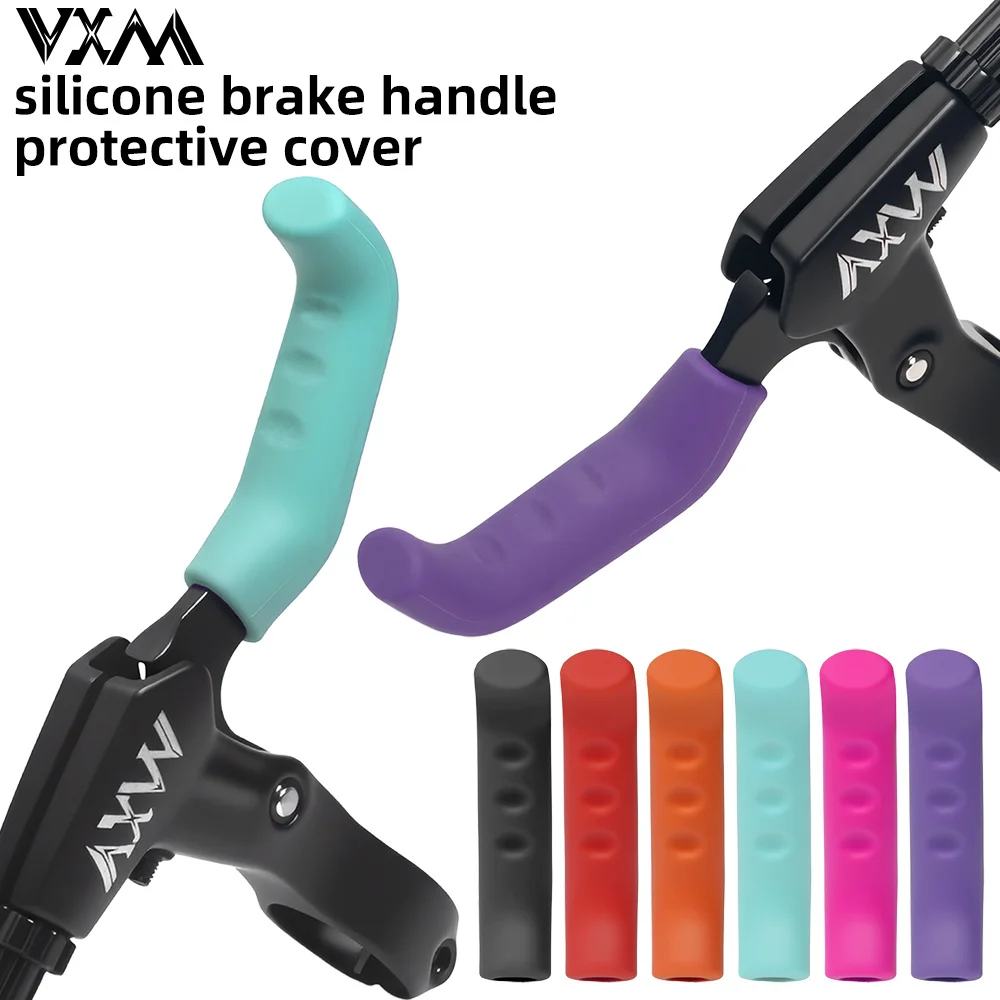 Bike Brake Lever Grip Purple Red Blue Green Pink Silicone Protector For Mtb Bmx Scooter Bike Levers Cover Bicycle Accessories