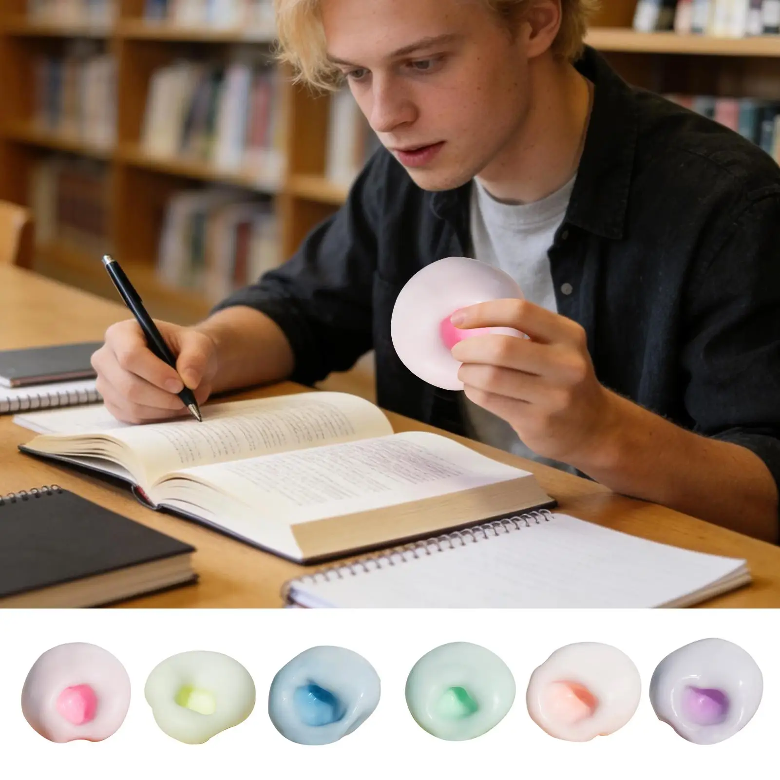 Realistic Mochi-like Texture Stress Ball Soft Fidget Sensory Toy For AutismSlow Rebound Squeeze Toy For Adults Kids Christmas