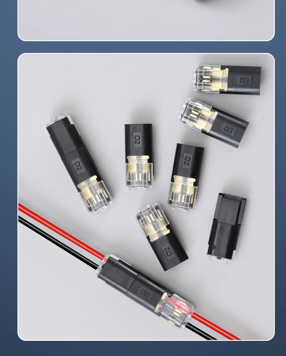 Fast Electric Wire Connector Free Stripping Plug Quick Cable Connector Dual line Interconnection Automotive Terminal Connectors