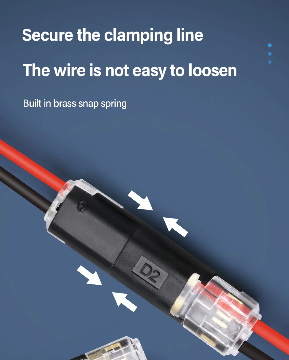 Fast Electric Wire Connector Free Stripping Plug Quick Cable Connector Dual line Interconnection Automotive Terminal Connectors