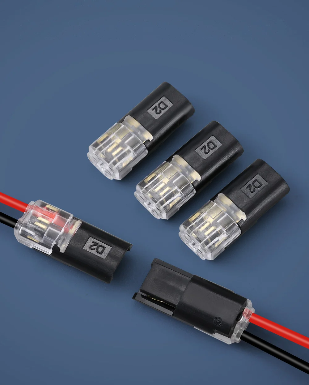 Fast Electric Wire Connector Free Stripping Plug Quick Cable Connector Dual line Interconnection Automotive Terminal Connectors