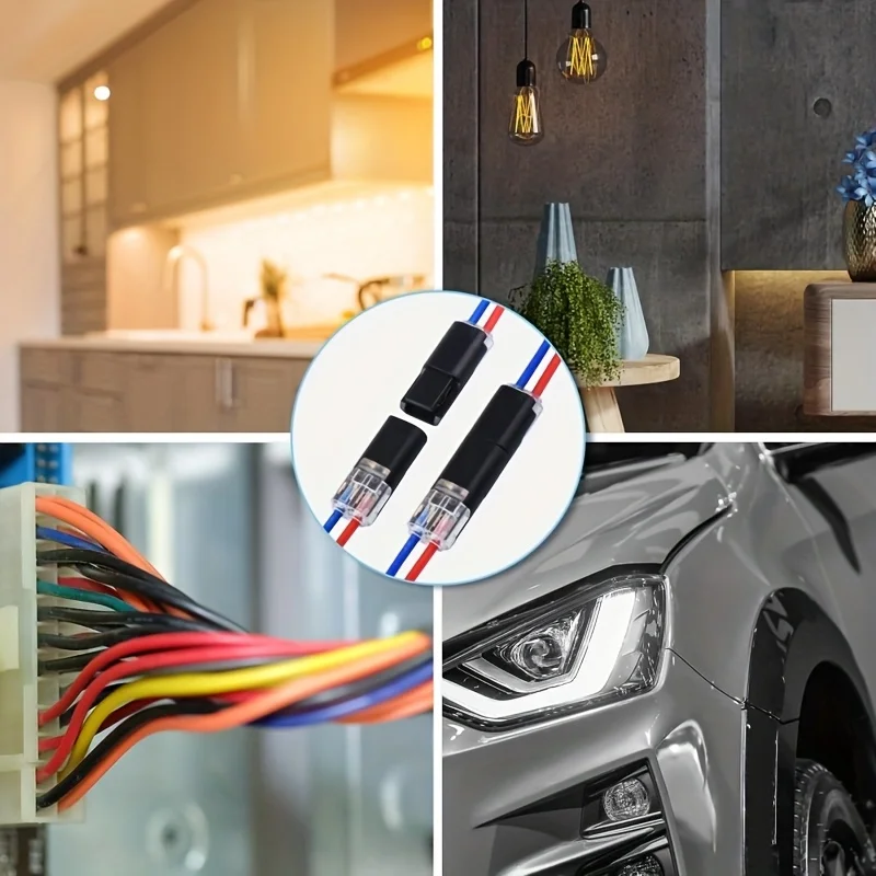 Fast Electric Wire Connector Free Stripping Plug Quick Cable Connector Dual line Interconnection Automotive Terminal Connectors