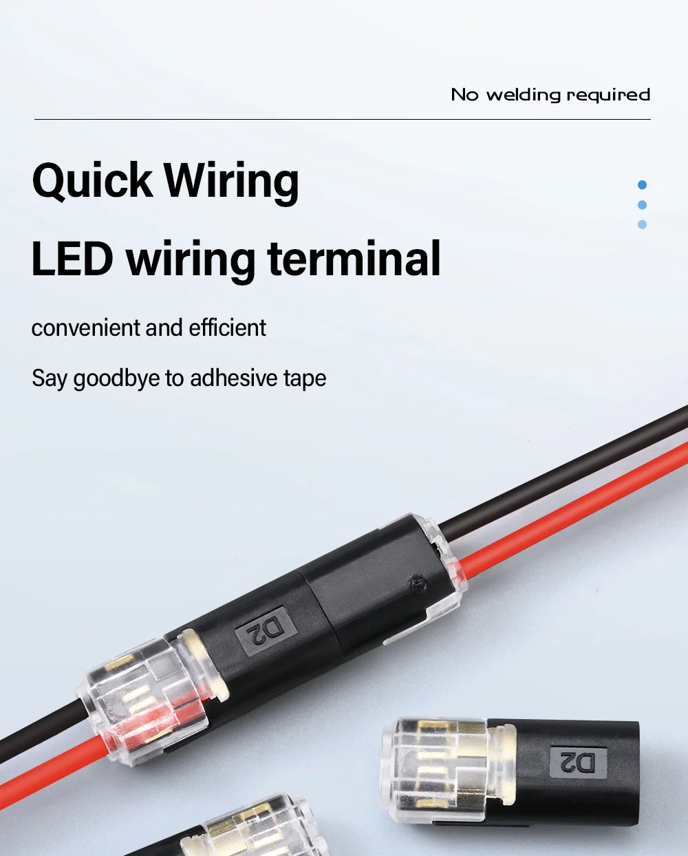 Fast Electric Wire Connector Free Stripping Plug Quick Cable Connector Dual line Interconnection Automotive Terminal Connectors