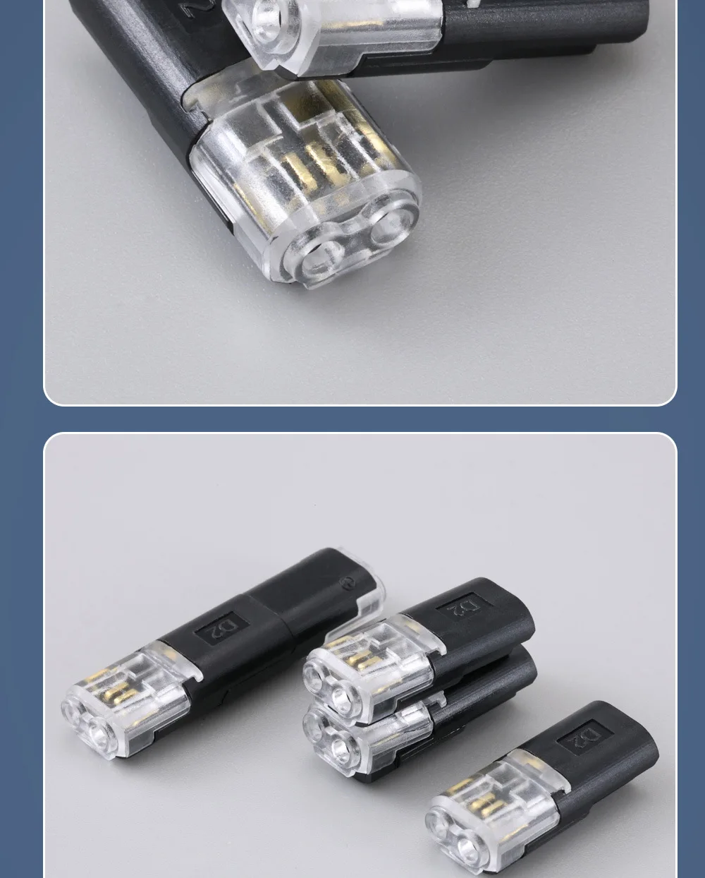 Fast Electric Wire Connector Free Stripping Plug Quick Cable Connector Dual line Interconnection Automotive Terminal Connectors