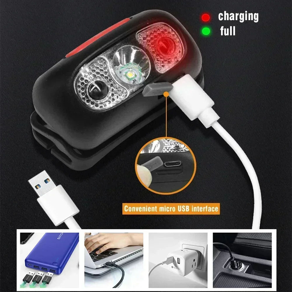 Powerful LED Headlamp IPX4 Waterproof Emergency Head Flashlight 250LM XPE LED Headlamp 500mAh for Outdoor Fishing Camping Hiking