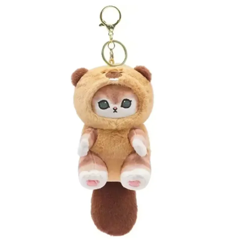 12cm/Anime Mofusand Plush Keychain Pendant Bag Pendant Cartoon Cute Little Raccoon Squirrel Panda Plush Doll Sofa Ornaments Gift