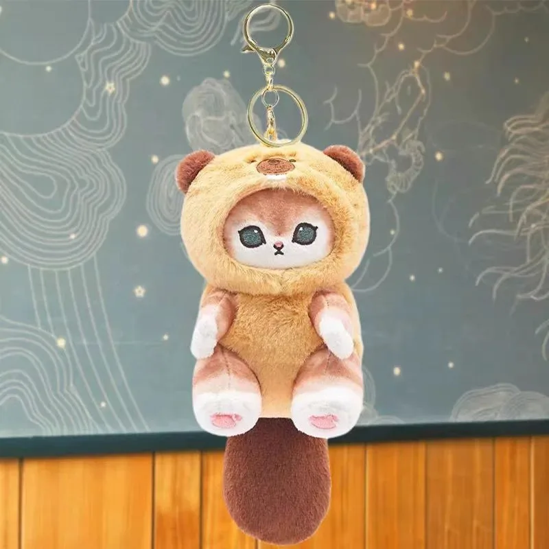 12cm/Anime Mofusand Plush Keychain Pendant Bag Pendant Cartoon Cute Little Raccoon Squirrel Panda Plush Doll Sofa Ornaments Gift