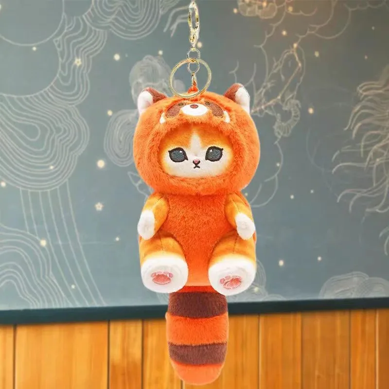 12cm/Anime Mofusand Plush Keychain Pendant Bag Pendant Cartoon Cute Little Raccoon Squirrel Panda Plush Doll Sofa Ornaments Gift