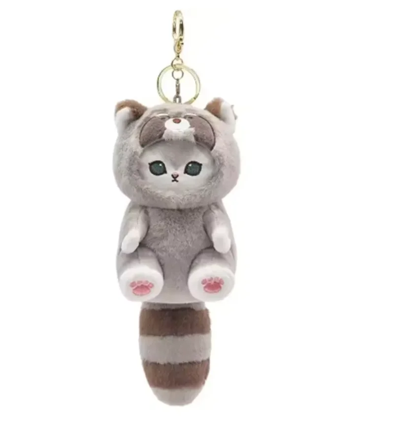 12cm/Anime Mofusand Plush Keychain Pendant Bag Pendant Cartoon Cute Little Raccoon Squirrel Panda Plush Doll Sofa Ornaments Gift