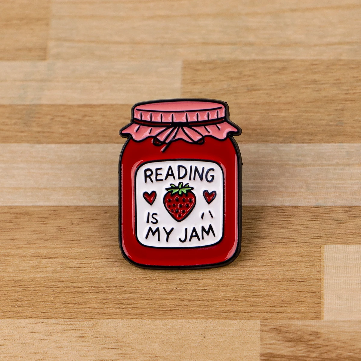 Book Lover Enamel Pin Cute Reading Themed Brooch "Just One More Chapter" Lapel Pins for Backpacks Bookworm Gift