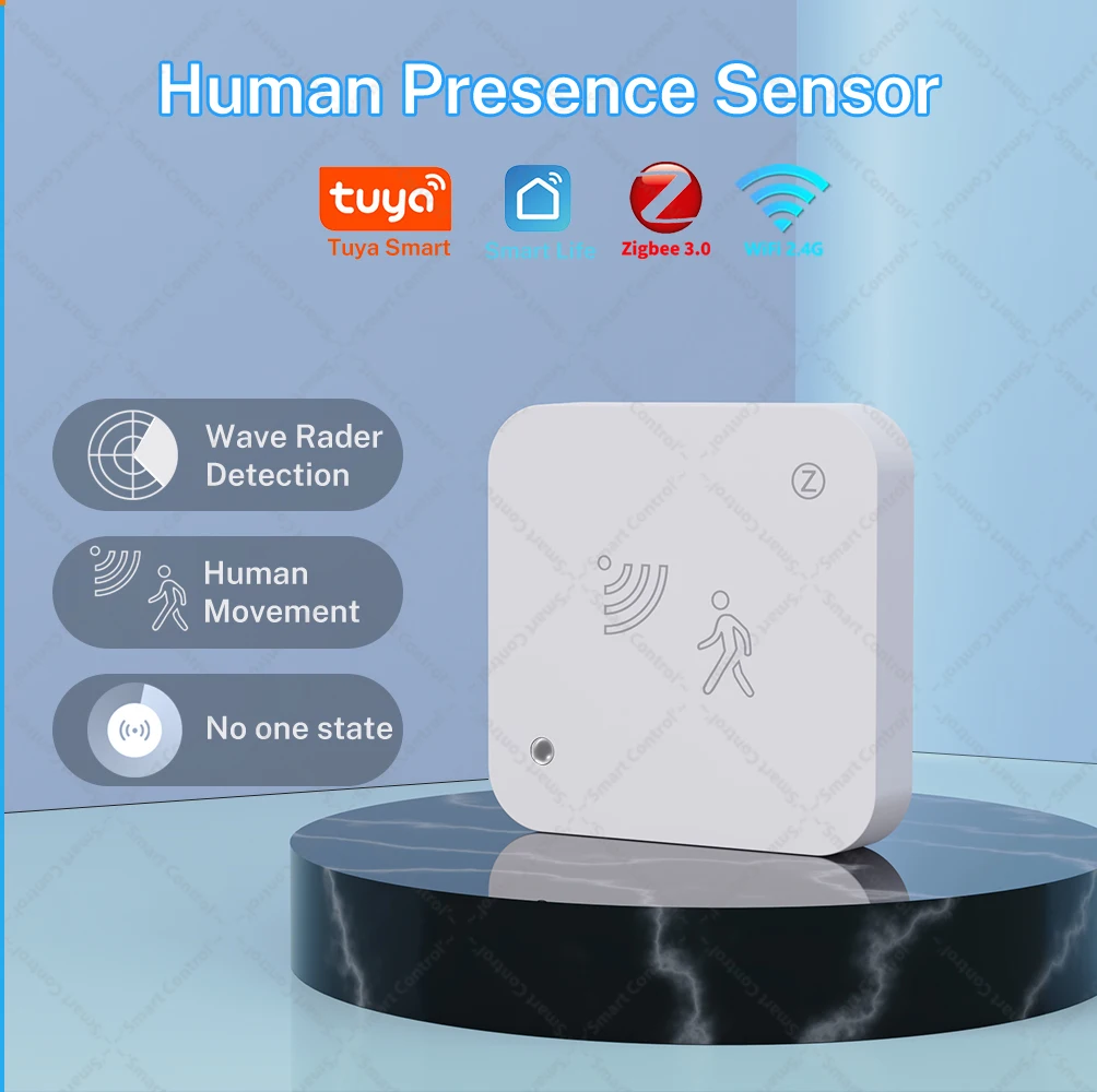 Tuya Zigbee WiFi Human Presence Sensor 24G MmWave Radar Detector APP Control For Smart Home Security Protector