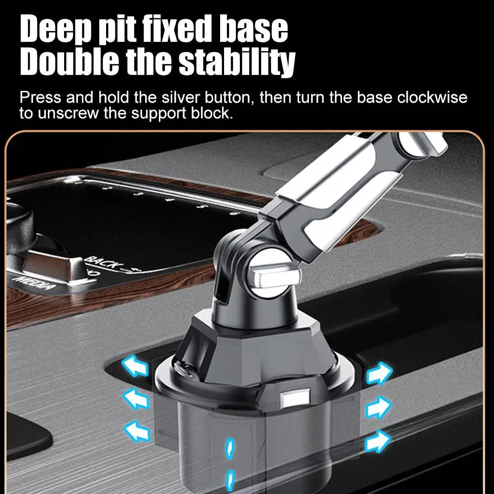 Car Cup Holder Tablet & Phone Mount Universal Stand With Adjustable Long Arm For iPad For Samsung Galaxy Tab For Kindle